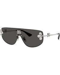 Dolce & Gabbana - Rectangular Shield Sunglasses, 138Mm - Lyst