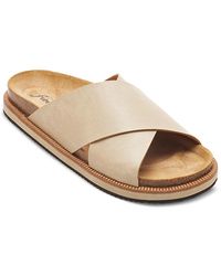 Free People - Sidelines Crossover Slide Sandals - Lyst