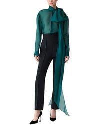 Carolina Herrera - Silk Bow Blouse - Lyst