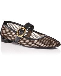 Stuart Weitzman - Arabella Mesh Mary Jane Ballet Flats - Lyst