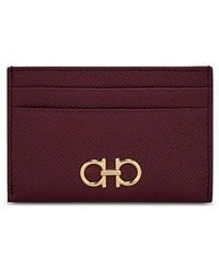 Ferragamo - Gancini Leather Card Holder - Lyst