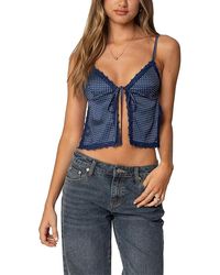 Edikted - Backless Satin Effect Polka Dot Top - Lyst