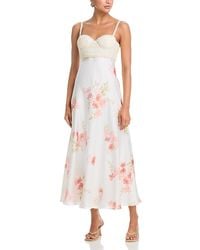 aqua lace flounce sleeveless dress Aqua Lace Flounce Sleeveless Dress in Pink