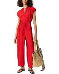 Whistles - Petite Sleeveless Drawstring Jumpsuit - Lyst