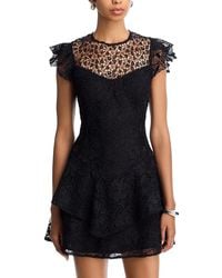 Aqua - Lace Sleeveless Mini Dress - Lyst