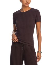 Leset - Pointelle Tee - Lyst