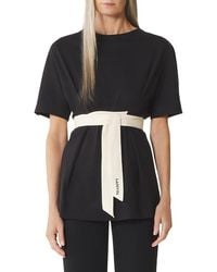 Lanvin - Belted T-Shirt - Lyst