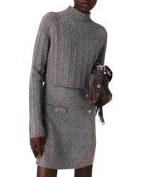 Maje - Knit Dress With Removable Sweater - Lyst