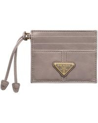 Prada - Leather Card Holder - Lyst