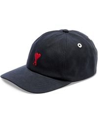 Ami Paris - Cotton Adc Embroidered Baseball Cap - Lyst