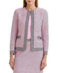 Ming Wang - Plus Size Shell Stitch Knit Jacket - Lyst