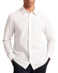 Ted Baker - Long Sleeve Regular Fit Linen Blend Shirt - Lyst