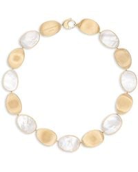 Marco Bicego - 18K Lunaria Large Mother Of Pearl & Textured Disc Statement Necklace, 17.75 - Lyst