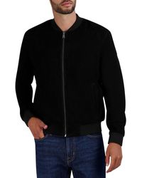 Cole Haan - Suede Bomber Jacket - Lyst