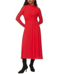 Whistles - Petite Arabella Ruched Mesh Dress - Lyst