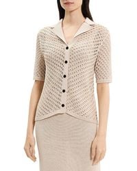 Theory - Knit Camp Shirt - Lyst