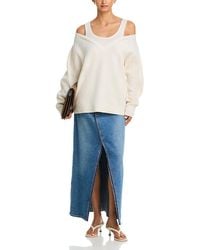 Helmut Lang - Double Layer V Neck Woolen Sweater - Lyst