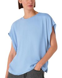 Whistles - Short Sleeve Crepe Shell Top - Lyst