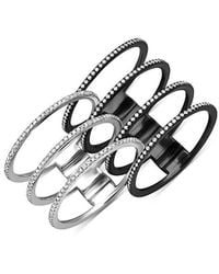 Graziela - Gems 14K & Dark Rhodium Diamond Interlocking Statement Rings, Set Of 2 - Lyst