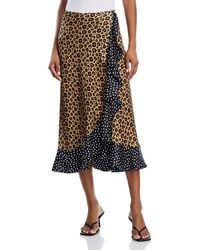 Aqua - X Angelica Hicks Leopard Doesn'T Change Its Spots Midi Skirt - Lyst