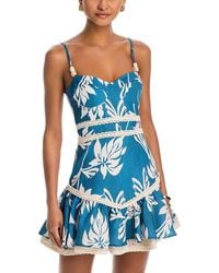PATBO - Artichoke Crochet Trim Mini Dress - Lyst
