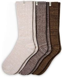 UGG - Rib Knit Slouchy Crew Socks, Pack Of 3 - Lyst