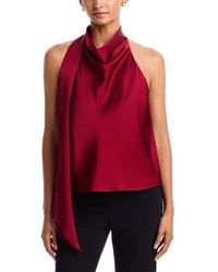 Aqua - Sleeveless Scarf Neck Top - Lyst