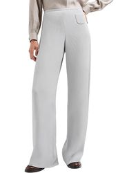Emporio Armani - Cannette Cady Wide Leg Pants - Lyst