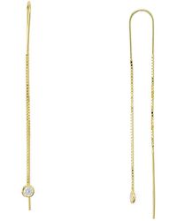 Aqua - Dangling Threader Earrings - Lyst