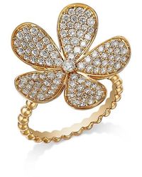 Bloomingdale's Fine Collection - 14K Diamond Flower Ring, 1.25 Tcw - Lyst