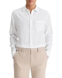 Vince - Solid Linen Button Down Shirt - Lyst