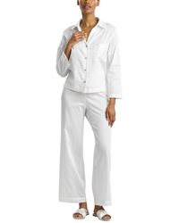Natori - Sateen Embroidered Essentials Long Pajama Set - Lyst