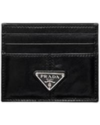 Prada - Leather Card Holder - Lyst
