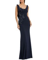 Mac Duggal - Sleeveless Jersey Cowl Neck Gown With Beading - Lyst