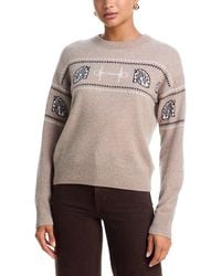 Aqua - 100% Cashmere Horse Sweater - Lyst