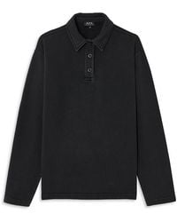A.P.C. - A. P.C Manches Long Sleeve Polo Shirt - Lyst