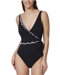 Gottex - Layla Tricolore V Neck Surplice Knot One Piece Swimsuit - Lyst