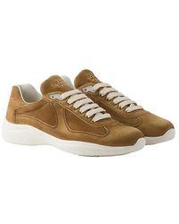 Prada - America's Cup Suede Sneakers - Lyst