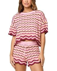 LSPACE - L*Space Sunchaser Scalloped Cover Up Crop Top - Lyst