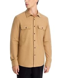 Michael Kors - Button Front Flannel Shirt - Lyst