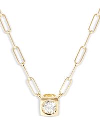 Dinh Van - 18K Le Cube Diamant Diamond Cube Solitaire Large Link Pendant Necklace, 15.75-17.72 - Lyst