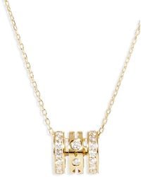 Dinh Van - 18K Pulse Diamond Triple Row Pendant Necklace, 17.72 - Lyst