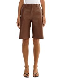 Lamarque - Leather Bermuda Shorts - Lyst