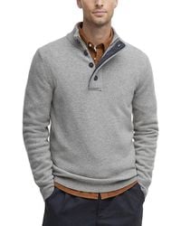 Barbour - Elbow Patch Mock Neck Sweater - Lyst
