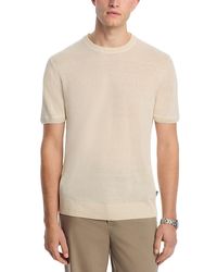 BOSS - Linen Blend Crewneck Sweater - Lyst