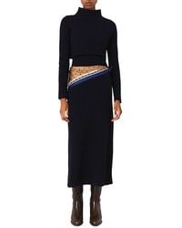 Maje - Knit Dress With Removable Sweater - Lyst
