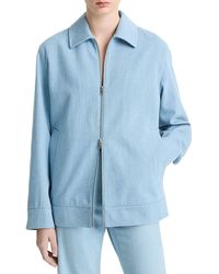 Vince - Zip Front Twill Jacket - Lyst