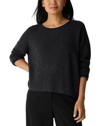 Eileen Fisher - Crewneck Wool Sweater - Lyst