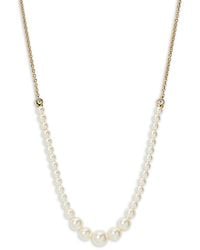 Nadri - Siren Cubic Zirconia & Imitation Pearl Statement Necklace - Lyst