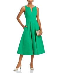 Aqua - Paneled Midi Dress - Lyst